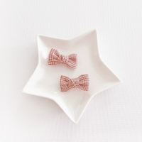 Girl Hair Clip Bow Plaid Pair (GHP9112)